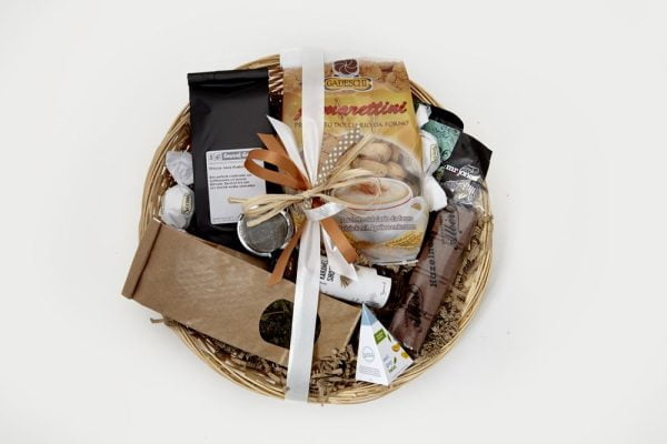 Rieten mand met koffie en thee - Afbeelding 2