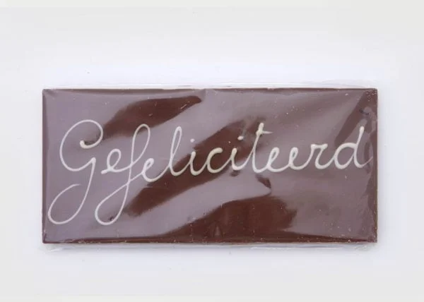 Chocolade tablet Gefeliciteerd - Afbeelding 2
